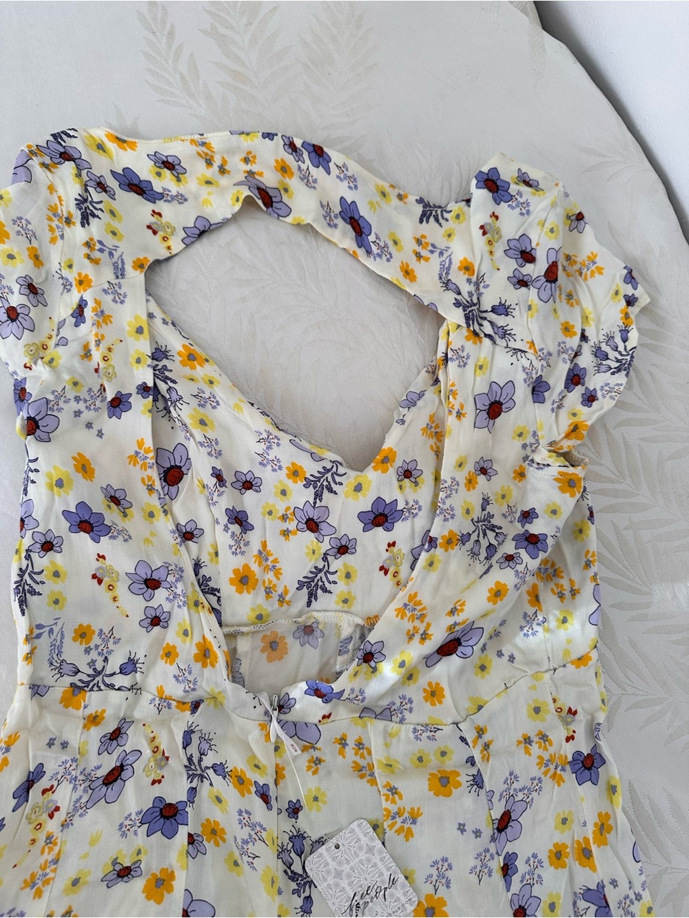 Free People Yellow Floral Ruffle Dress - Picture 3 of 8